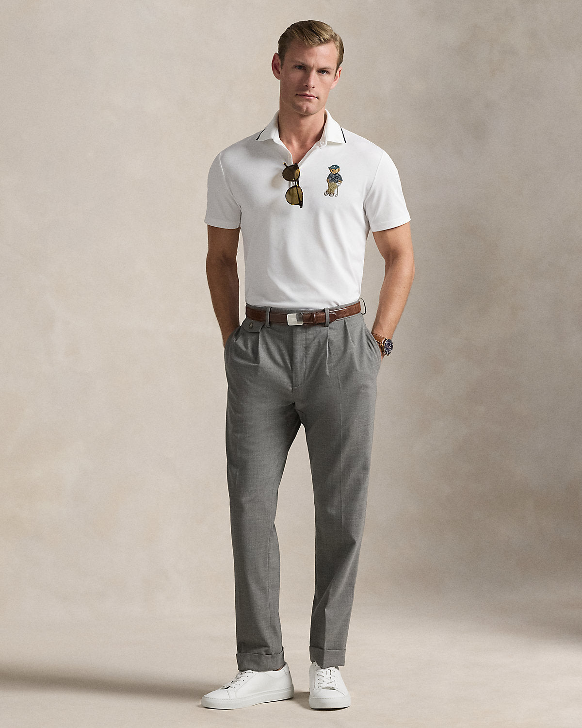 Tailored Fit Bear Polo Shirt