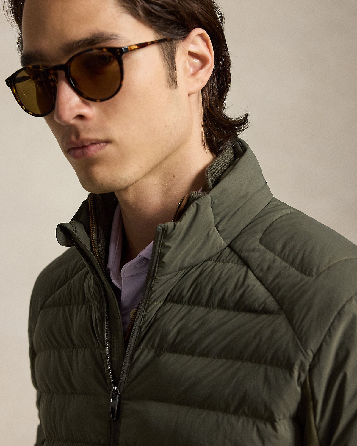 Quilted Mockneck Jacket