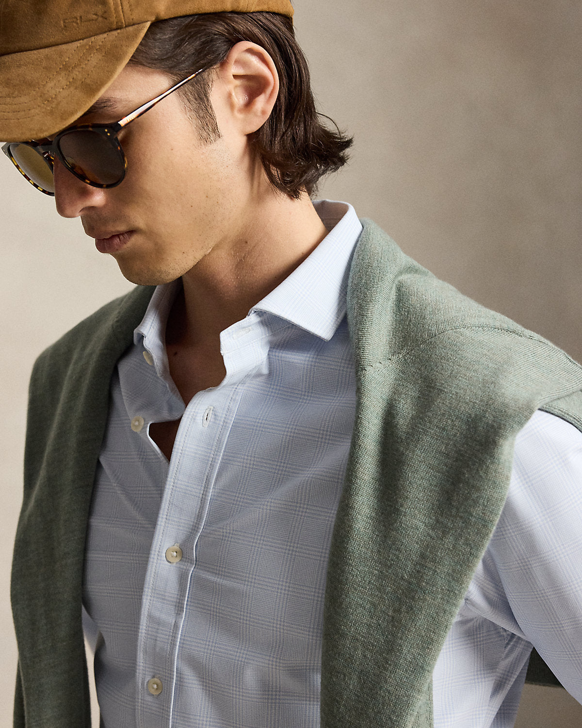 Classic Fit Glen Plaid Performance Shirt