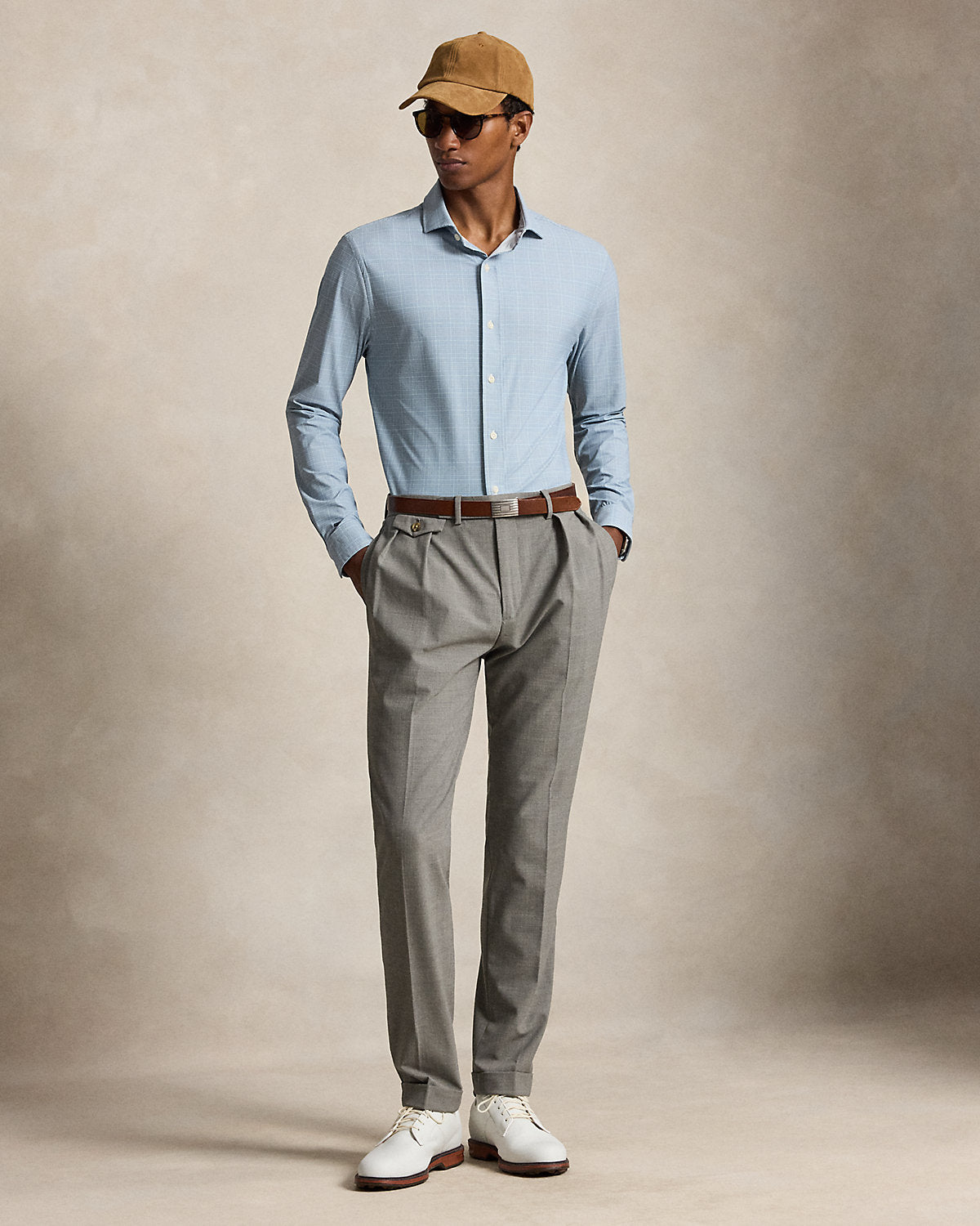 Classic Fit Glen Plaid Performance Shirt