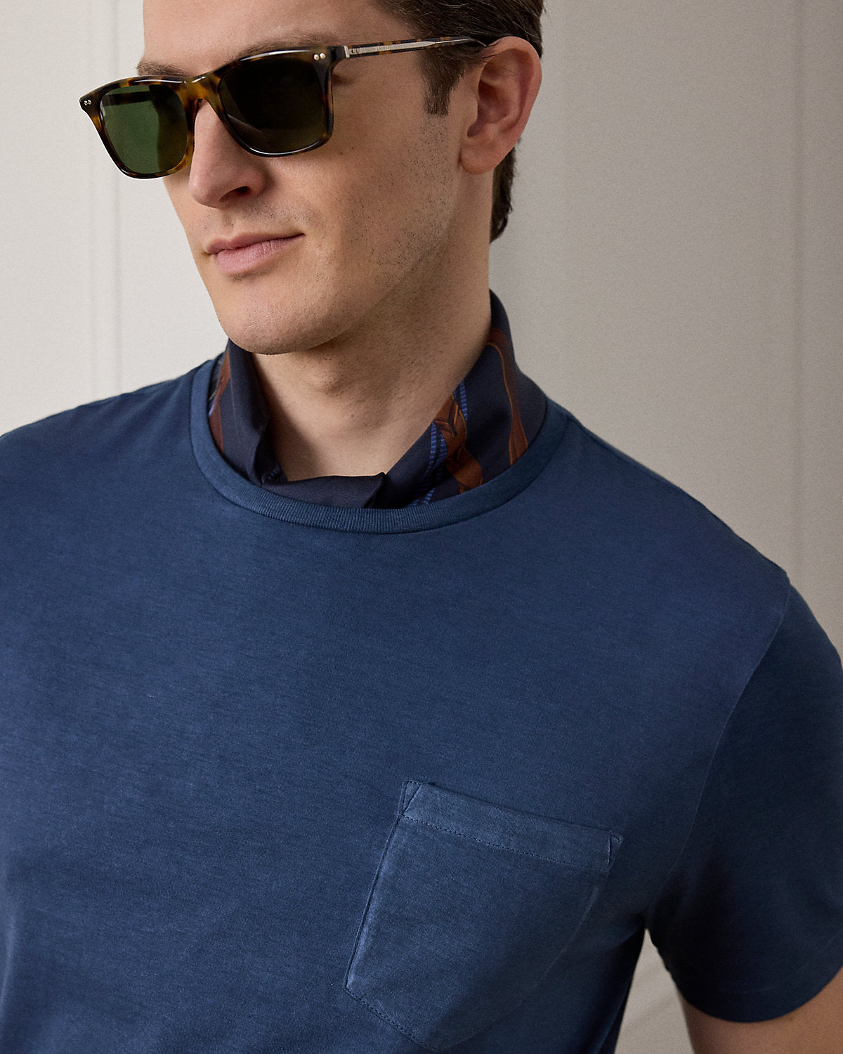 Garment-Dyed Jersey Pocket T-Shirt