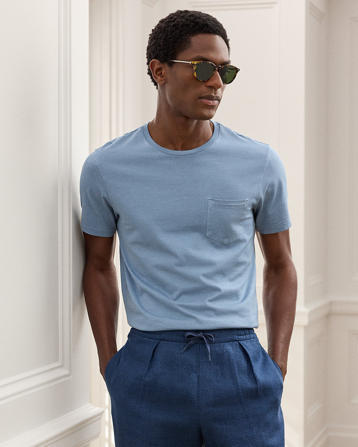 Garment-Dyed Jersey Pocket T-Shirt