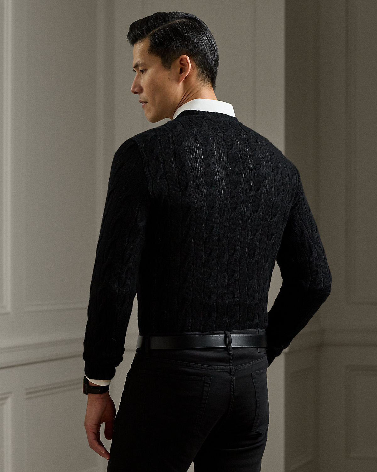 Men's Cable-Knit Cashmere Sweater