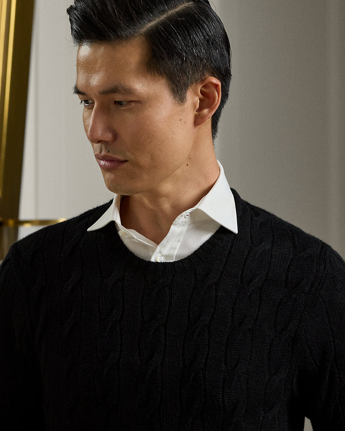Men's Cable-Knit Cashmere Sweater