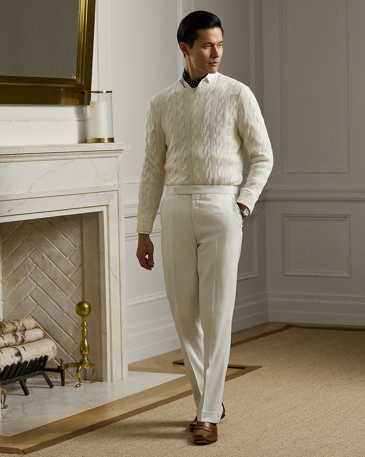 Men's Cable-Knit Cashmere Sweater