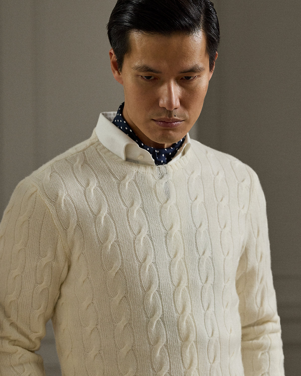 Men's Cable-Knit Cashmere Sweater