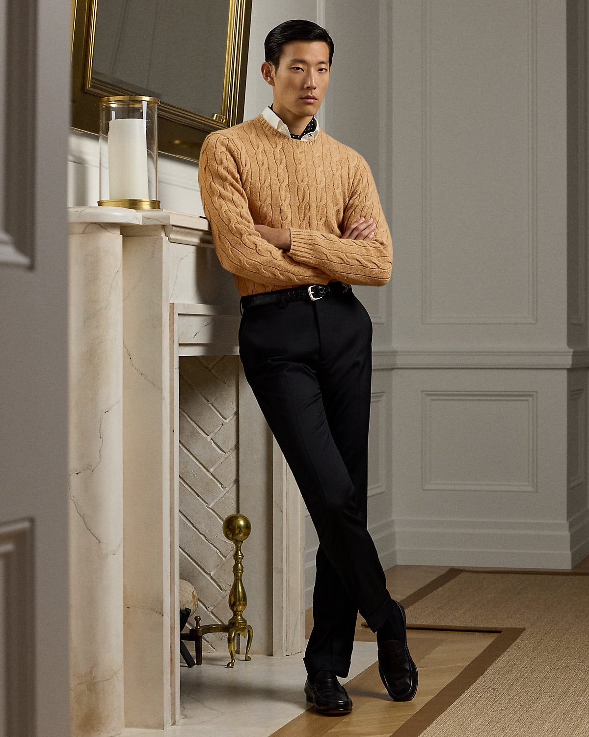 Men's Cable-Knit Cashmere Sweater