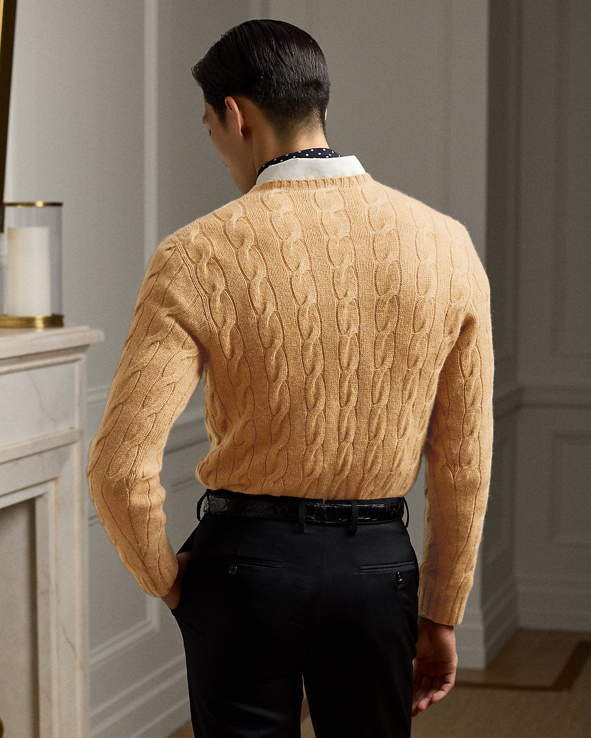Men's Cable-Knit Cashmere Sweater