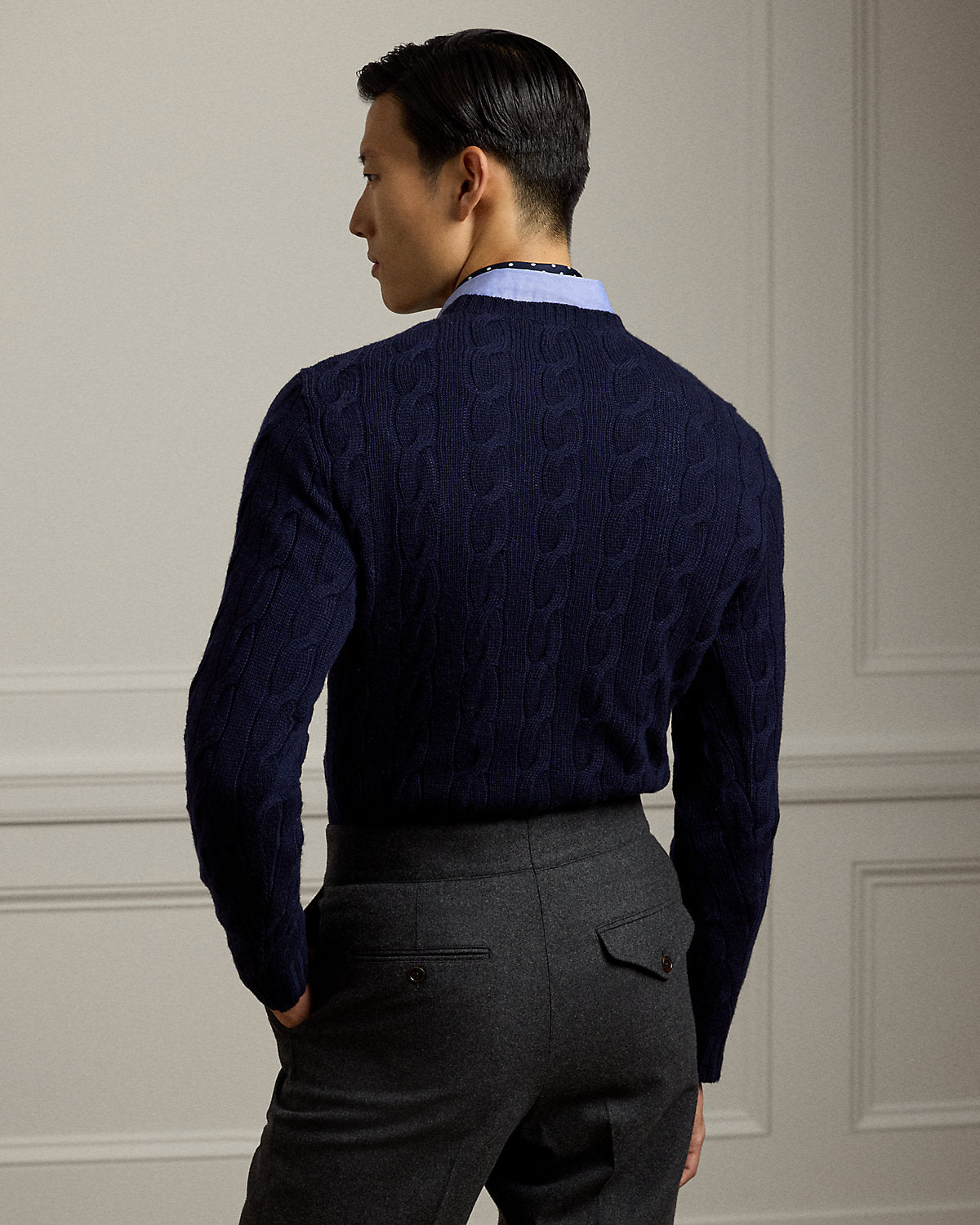Men's Cable-Knit Cashmere Sweater