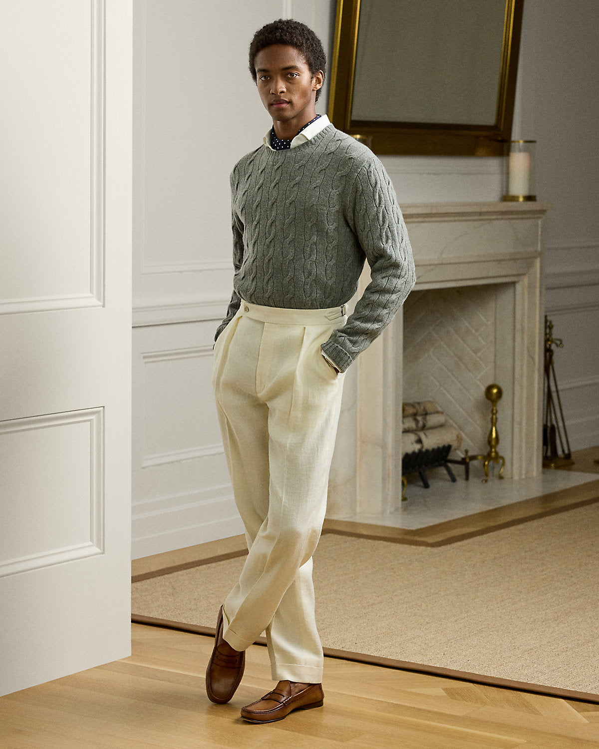 Men's Cable-Knit Cashmere Sweater