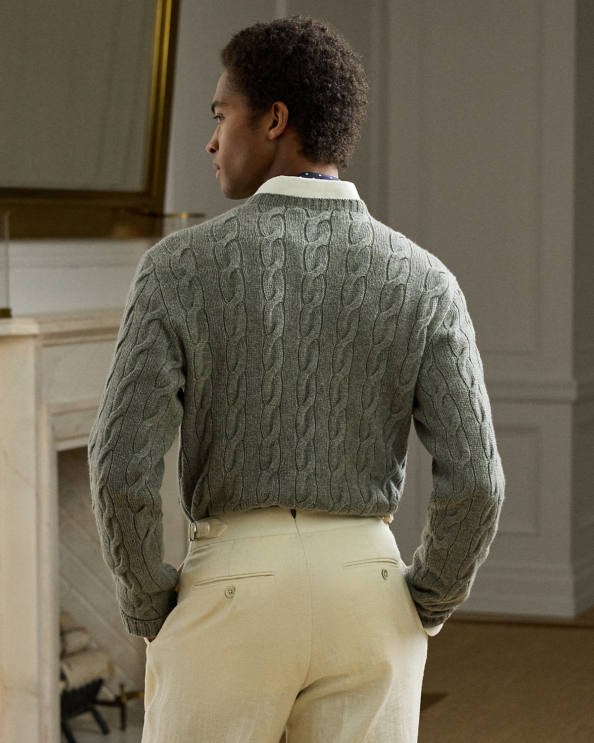 Men's Cable-Knit Cashmere Sweater