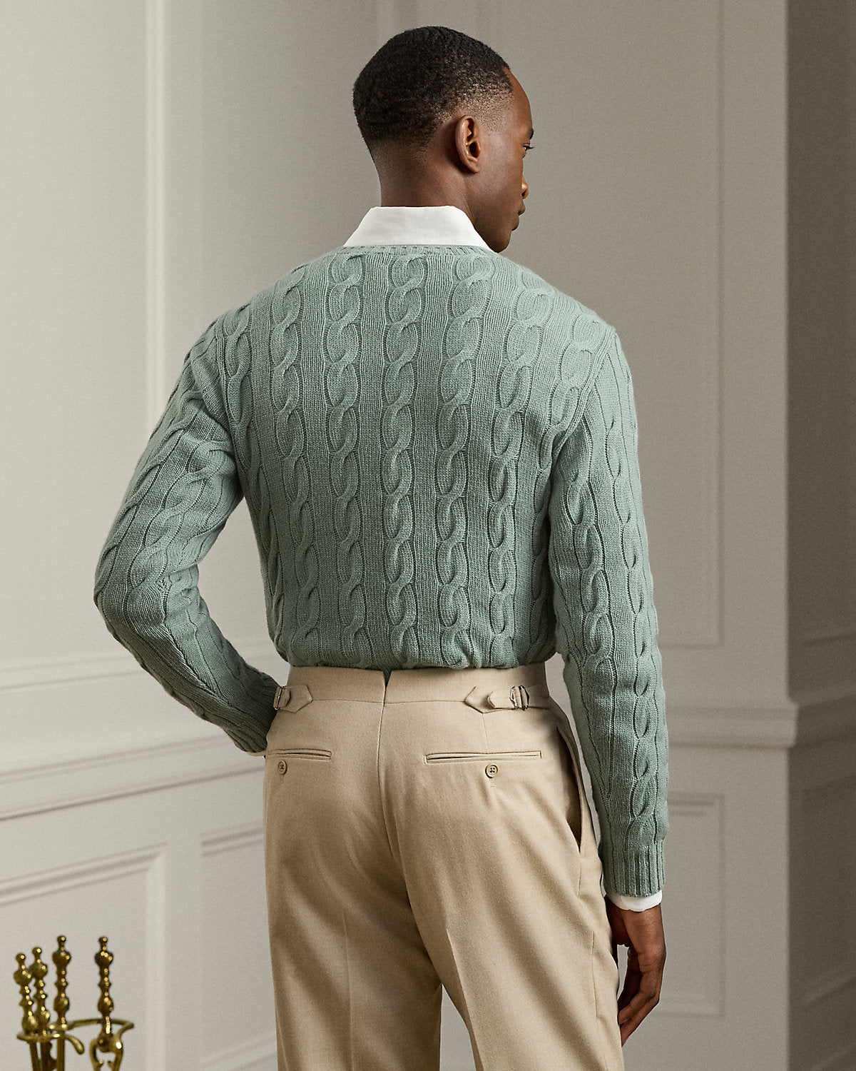 Men's Cable-Knit Cashmere Sweater