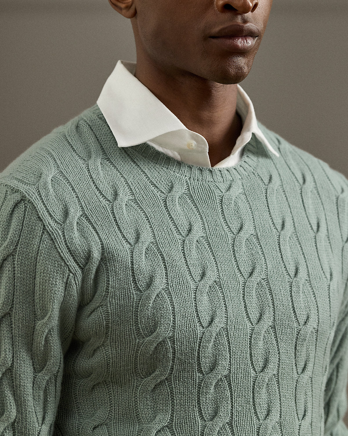 Men's Cable-Knit Cashmere Sweater
