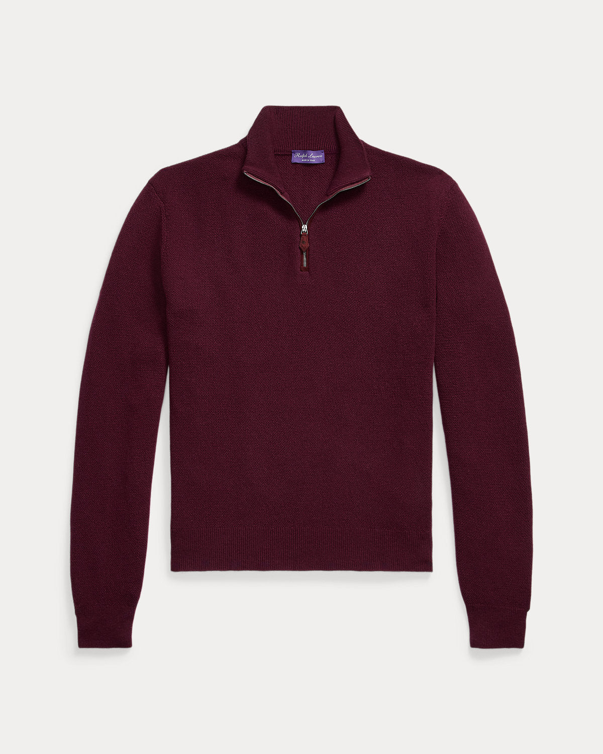Birdseye Cashmere Quarter-Zip Sweater