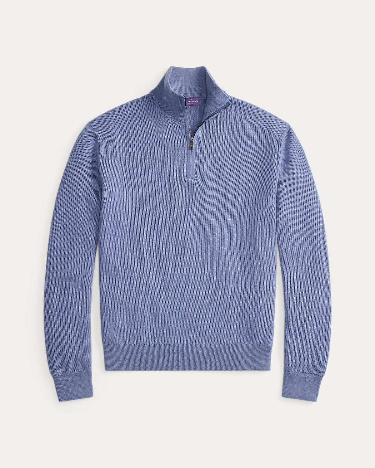 Piqu¨¦-Knit Wool Quarter-Zip Sweater