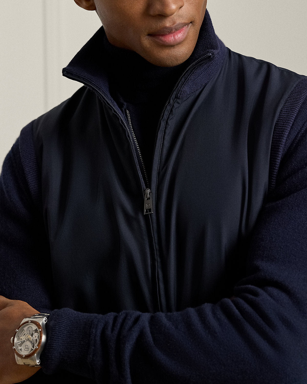 Hybrid Full-Zip Sweater Vest