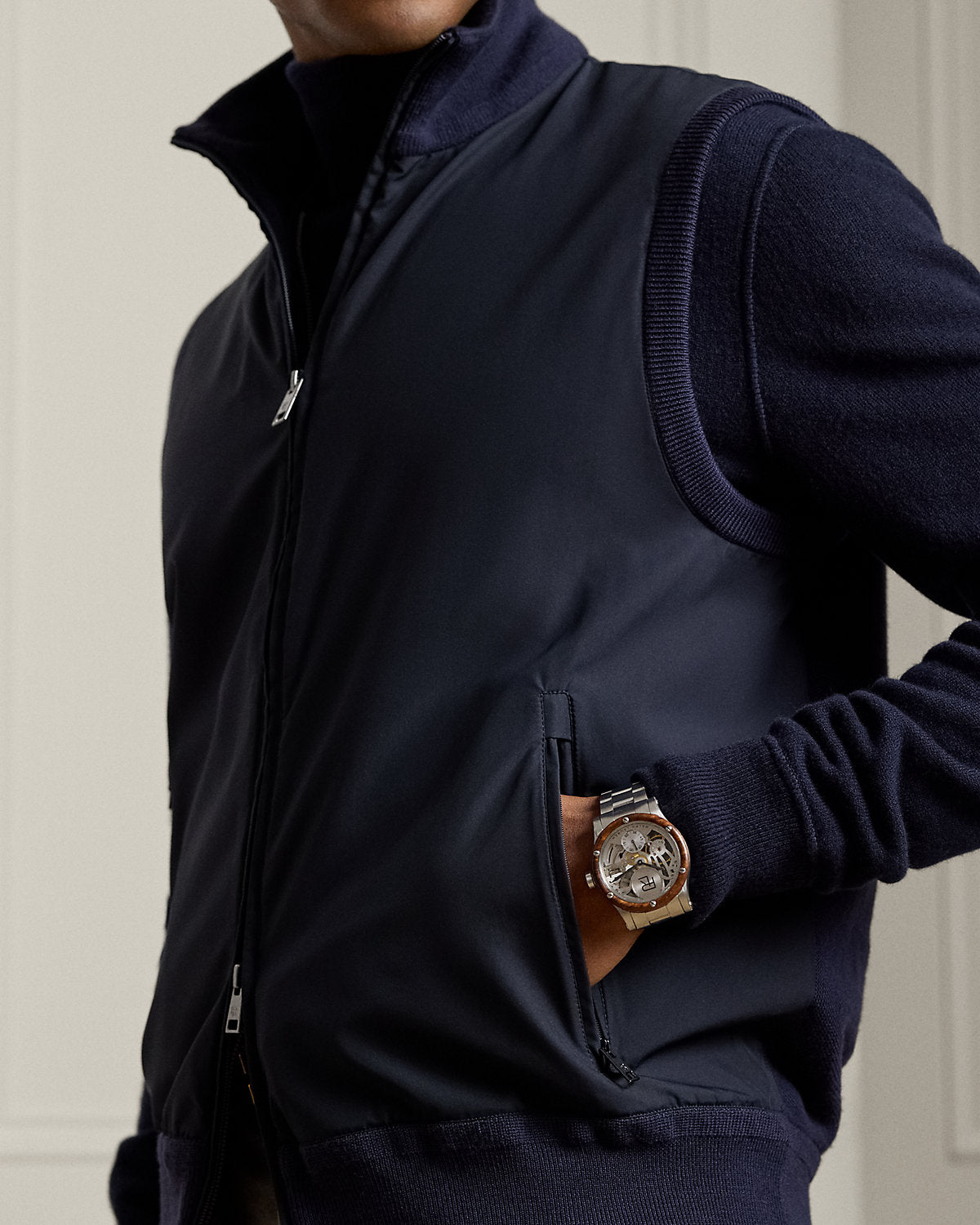 Hybrid Full-Zip Sweater Vest