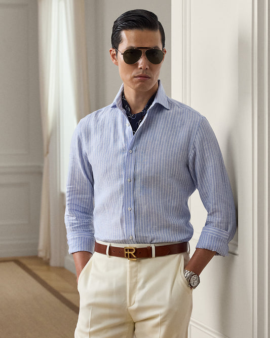 Men's Striped Linen Shirt