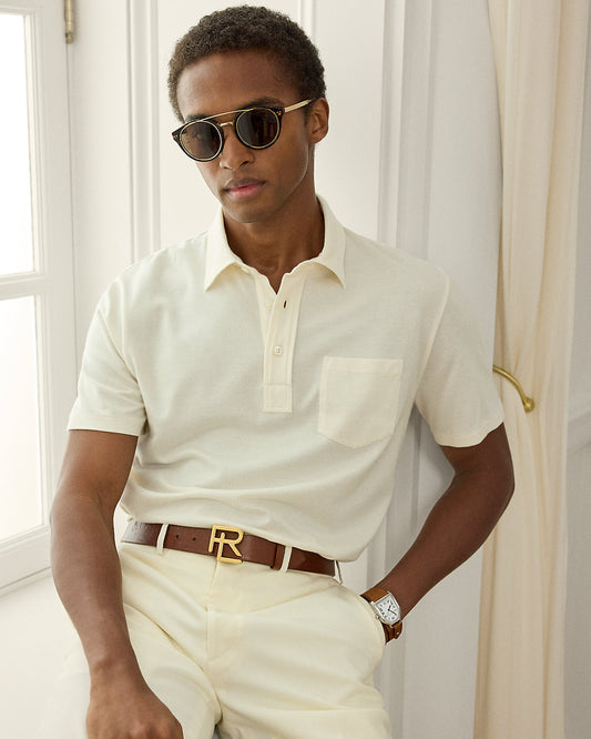 Cotton-Cashmere Piqu¨¦ Polo Shirt