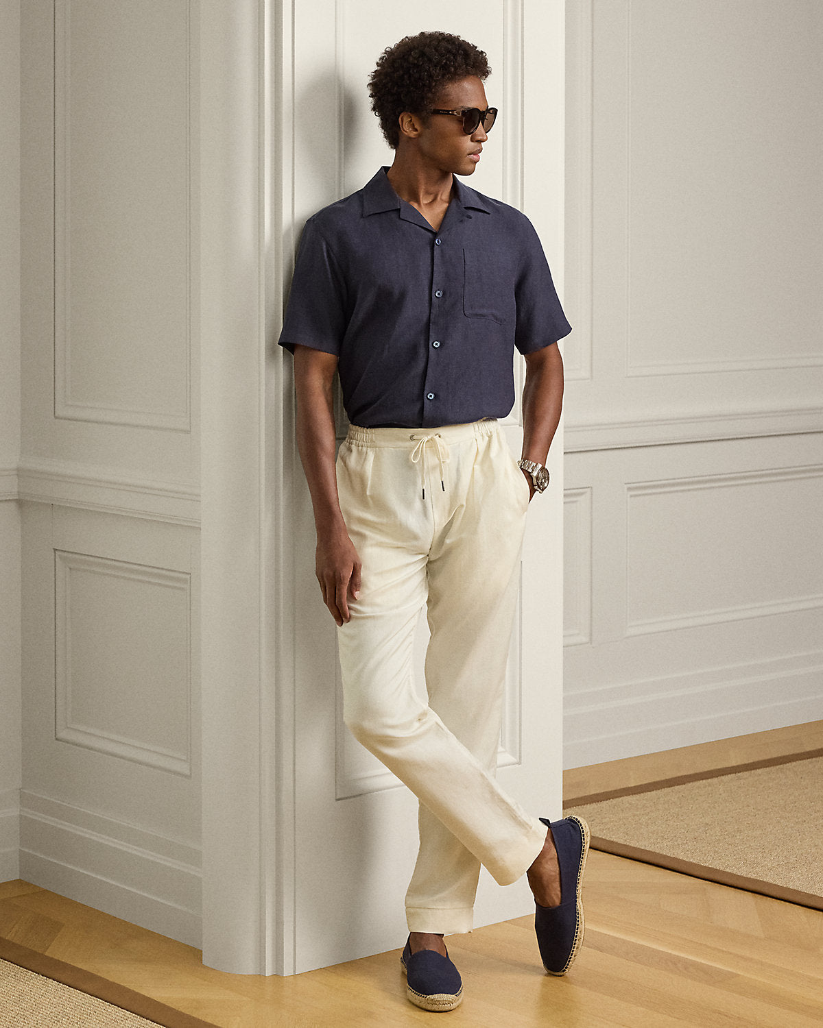 Silk-Linen Camp Shirt