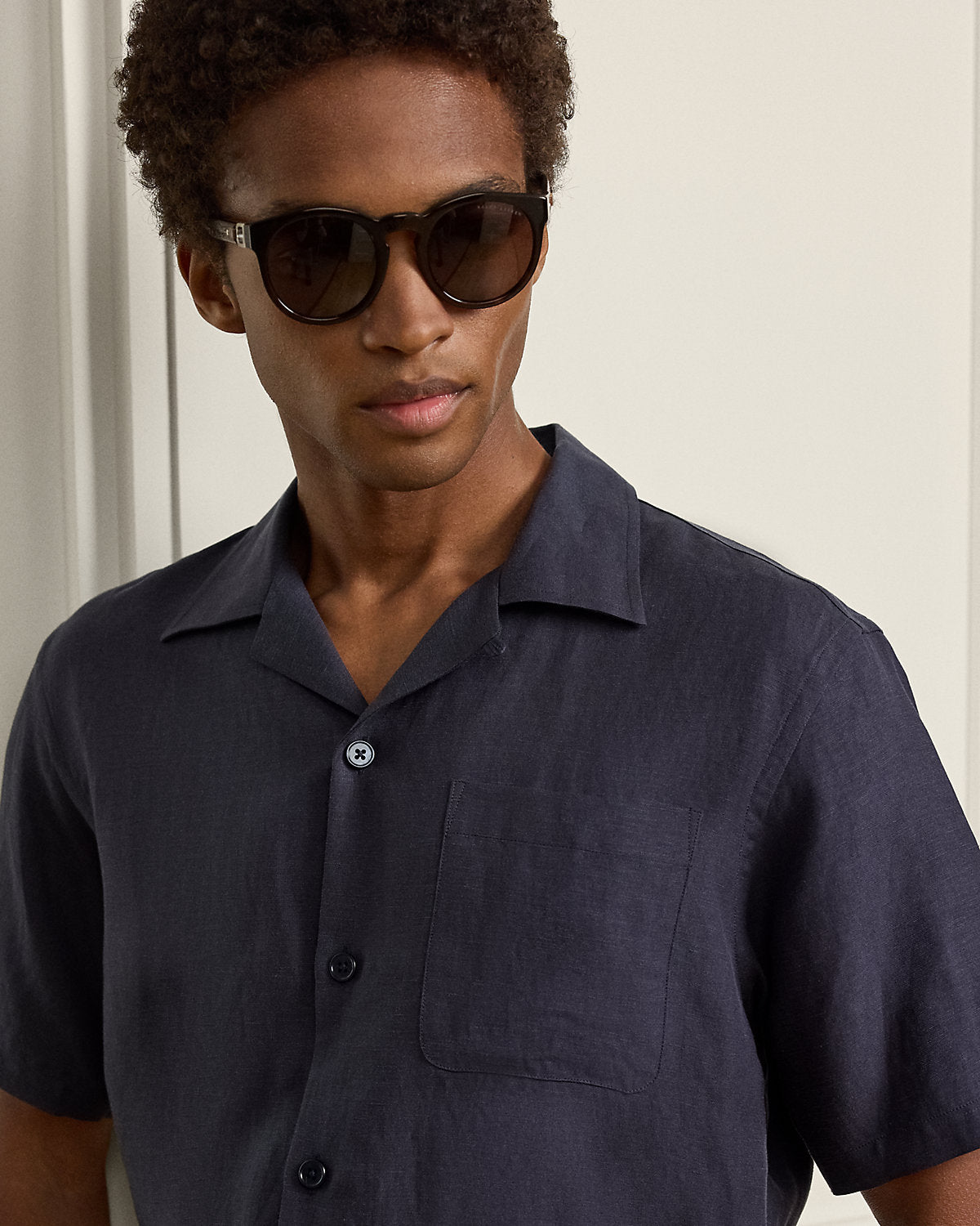 Silk-Linen Camp Shirt