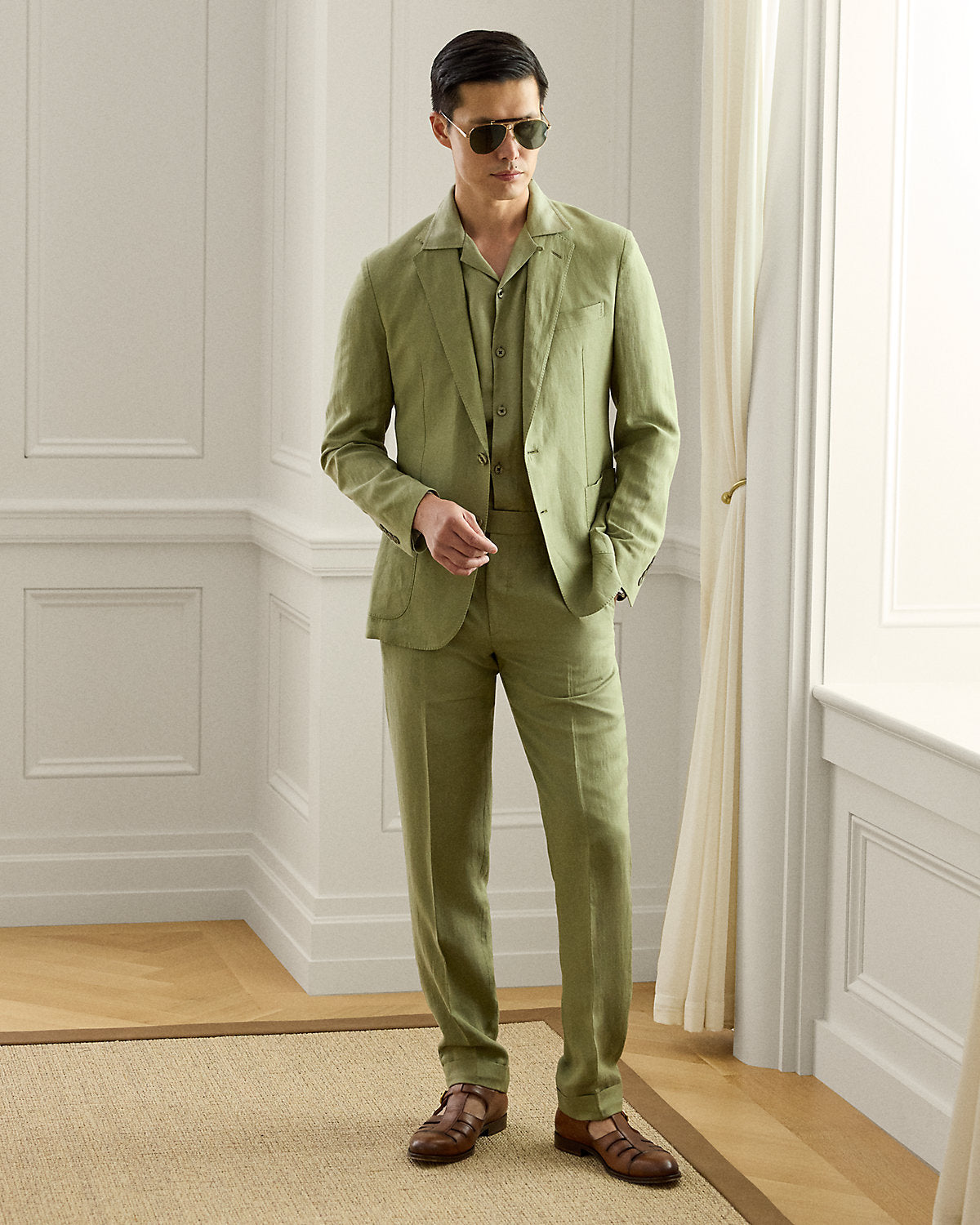 Silk-Linen Camp Shirt