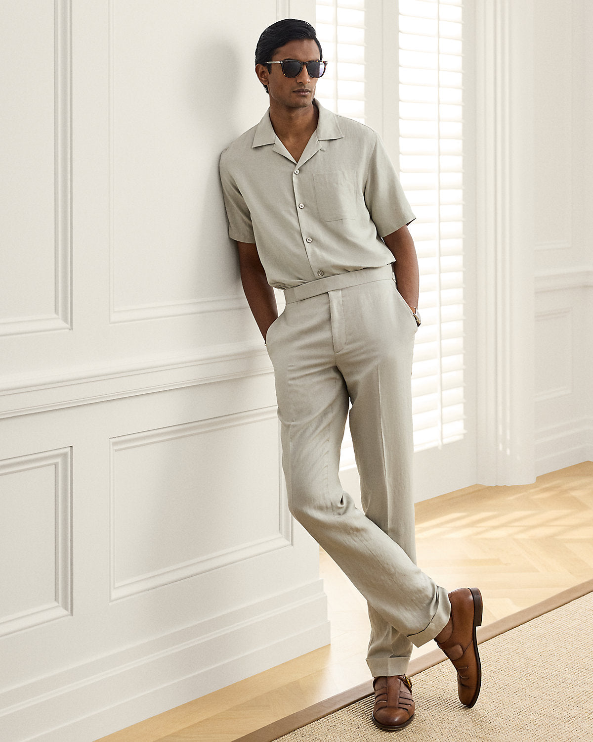 Silk-Linen Camp Shirt