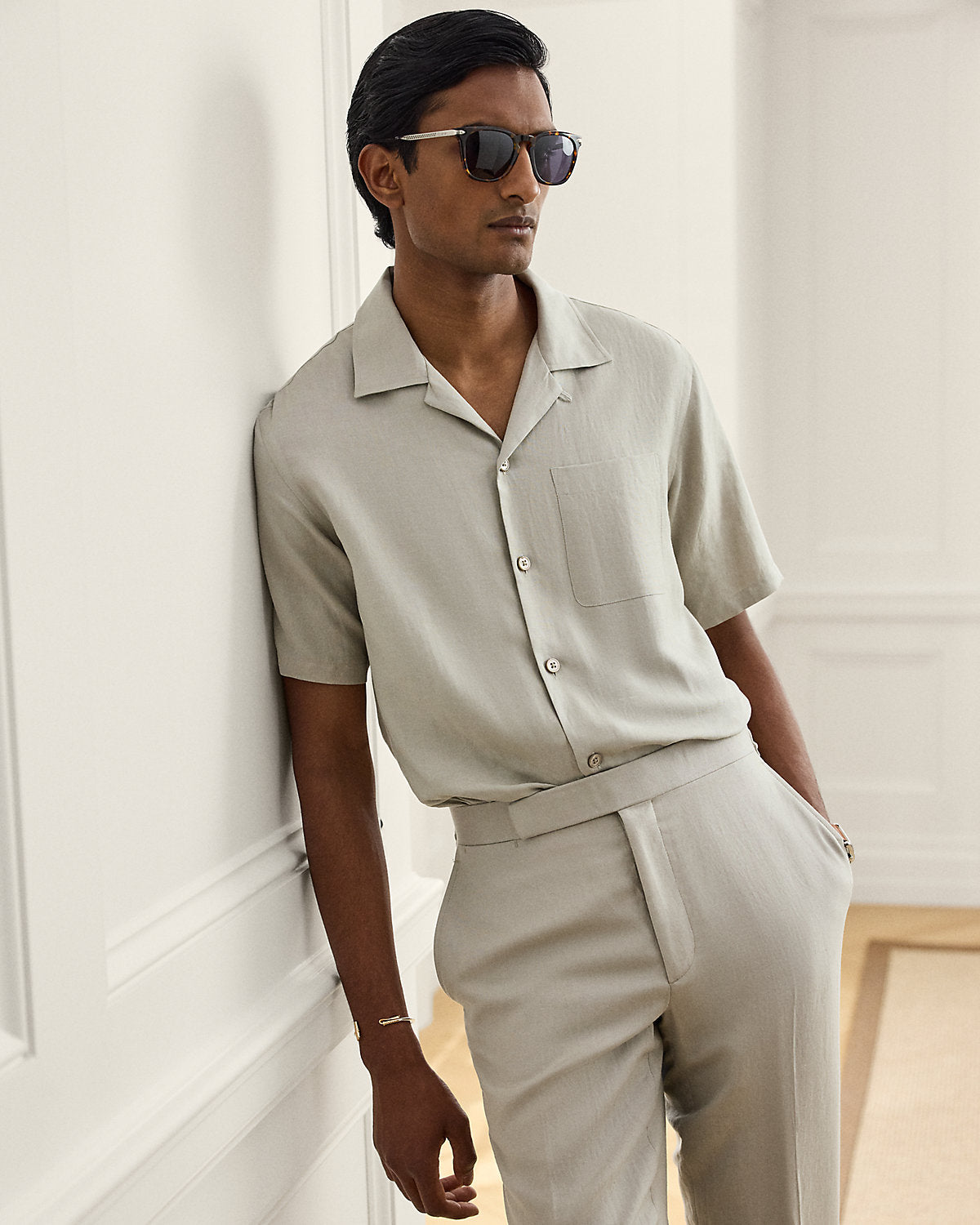 Silk-Linen Camp Shirt