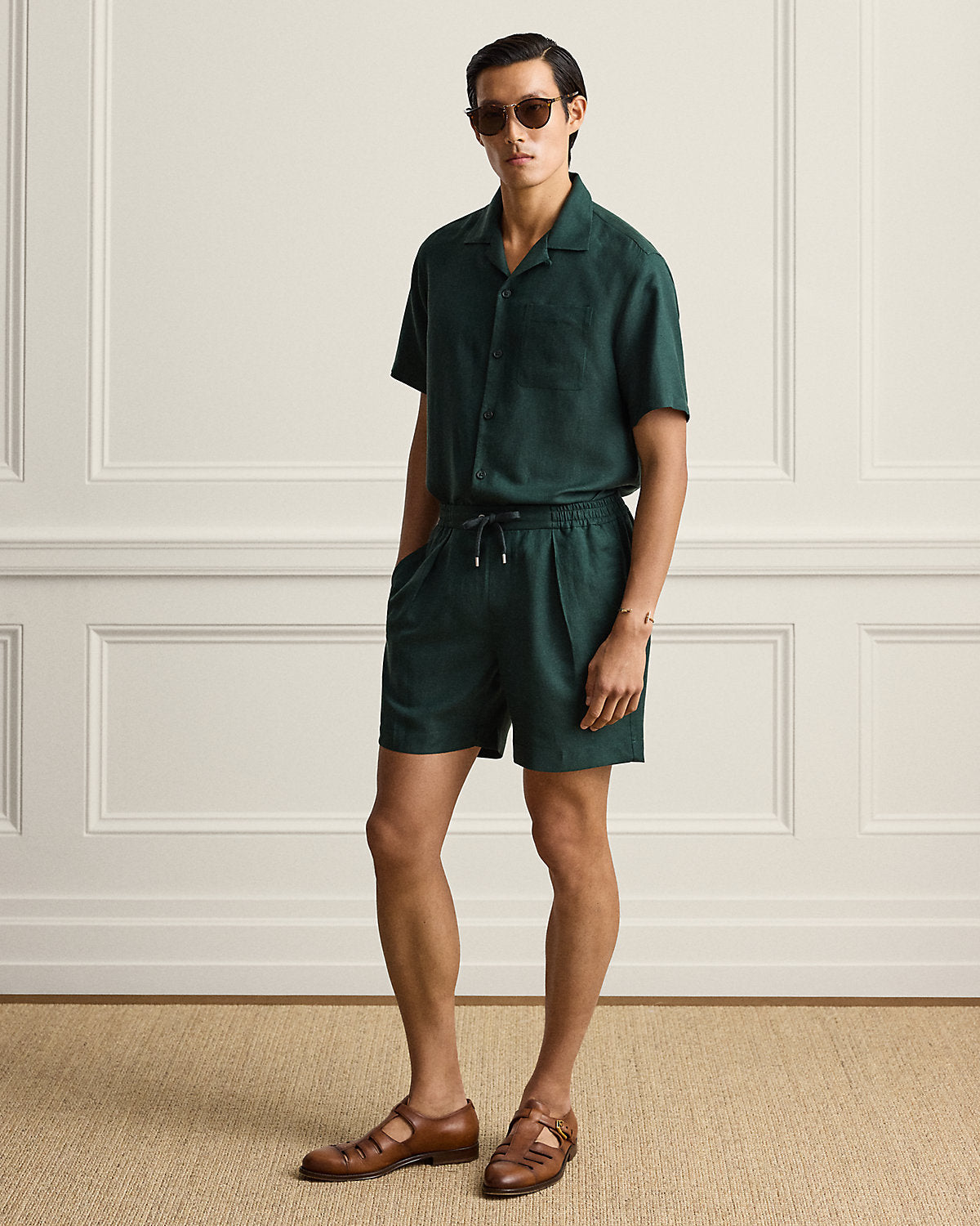 Silk-Linen Camp Shirt