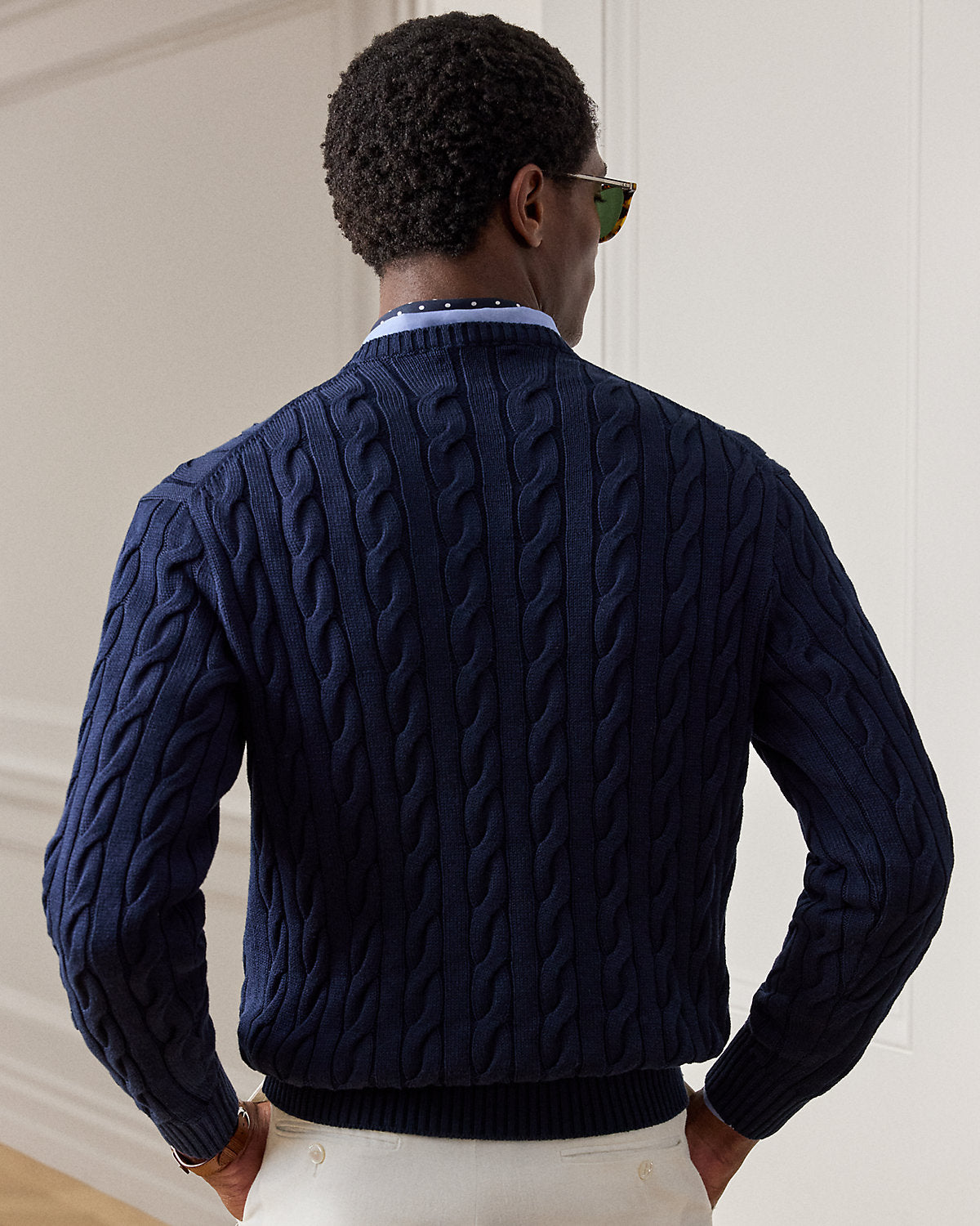 Cable-Knit Cotton-Silk Sweater