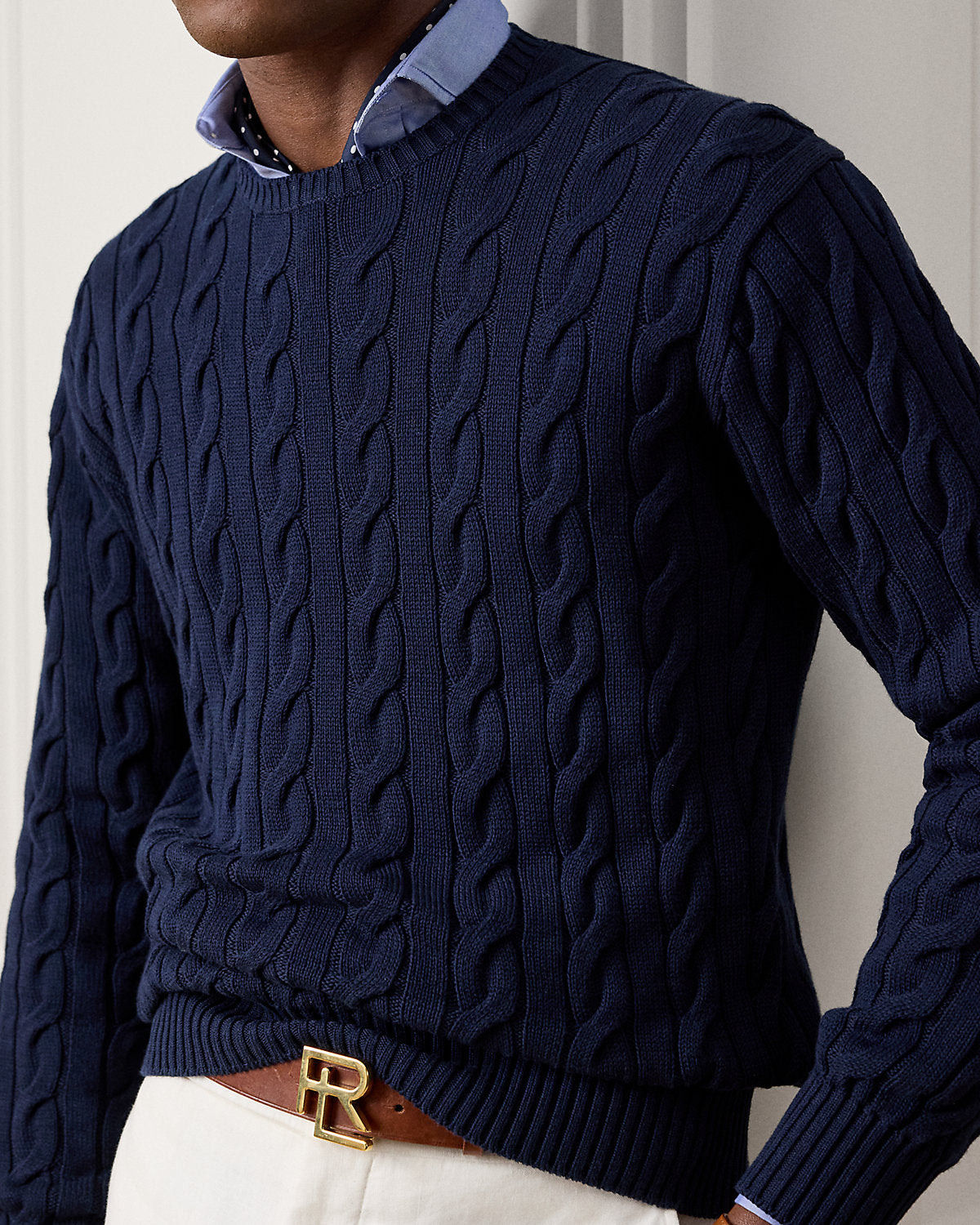 Cable-Knit Cotton-Silk Sweater