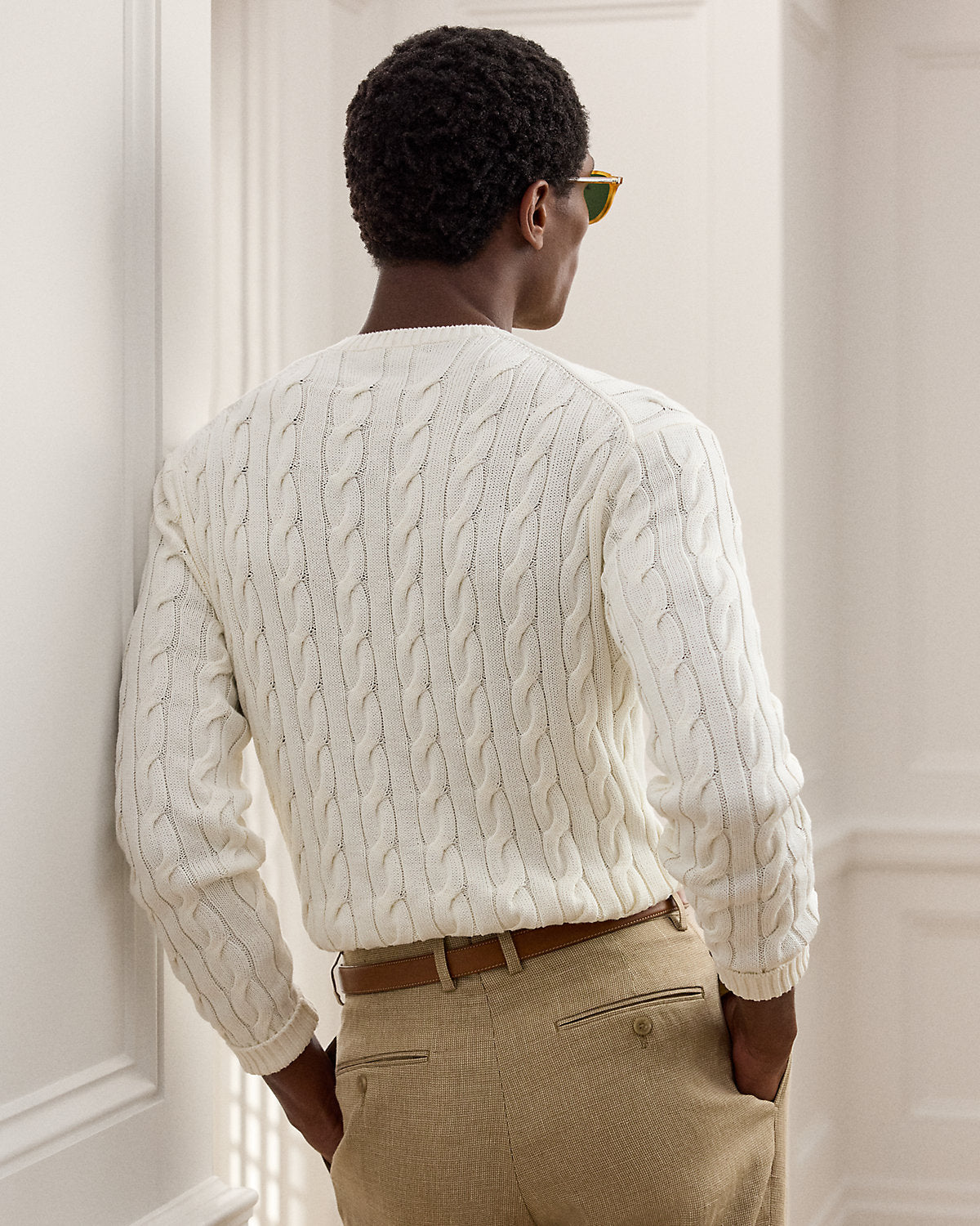 Cable-Knit Cotton-Silk Sweater