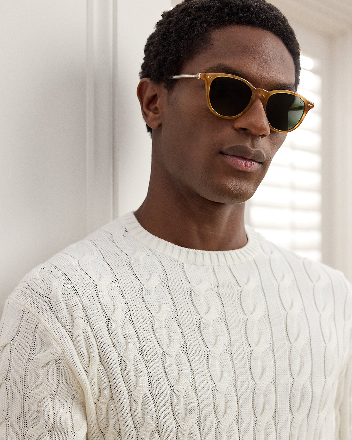 Cable-Knit Cotton-Silk Sweater