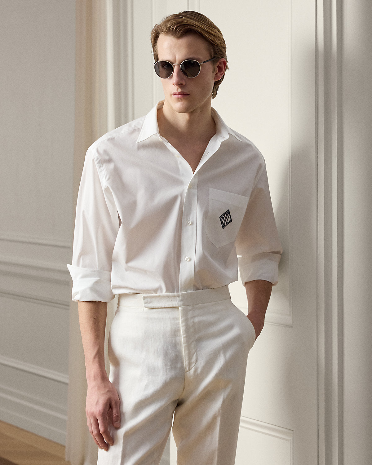 Relaxed Fit Monogram Poplin Shirt