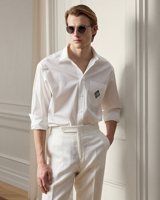 Relaxed Fit Monogram Poplin Shirt