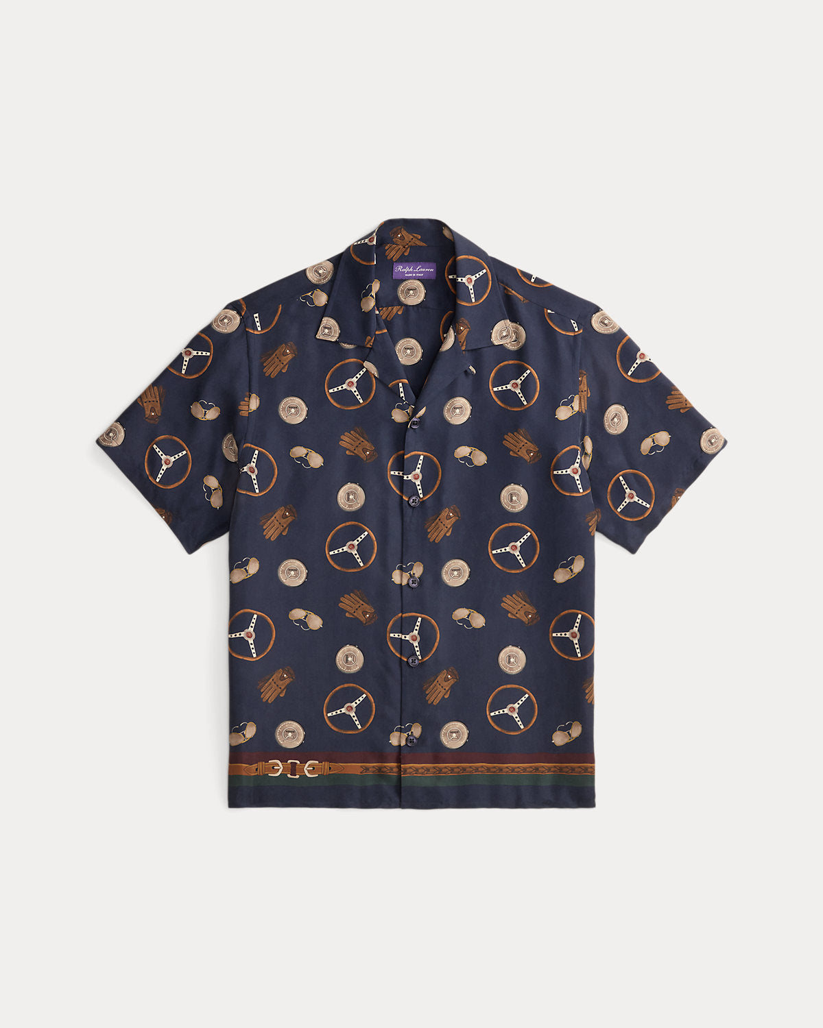 Driver-Print Silk Camp Shirt