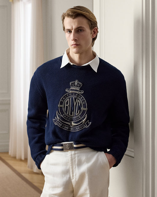 Relaxed Fit Bullion Cotton Sweater