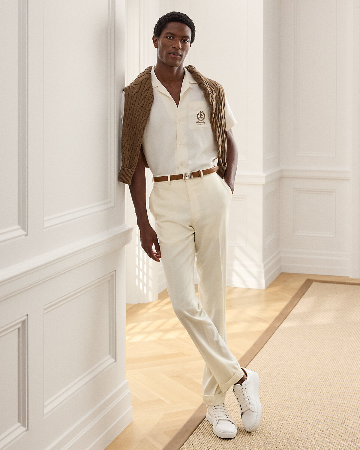Wimbledon Silk-Linen Camp Shirt