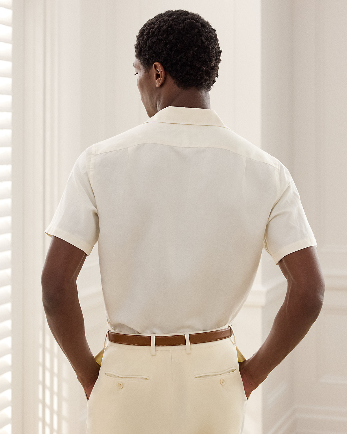 Wimbledon Silk-Linen Camp Shirt