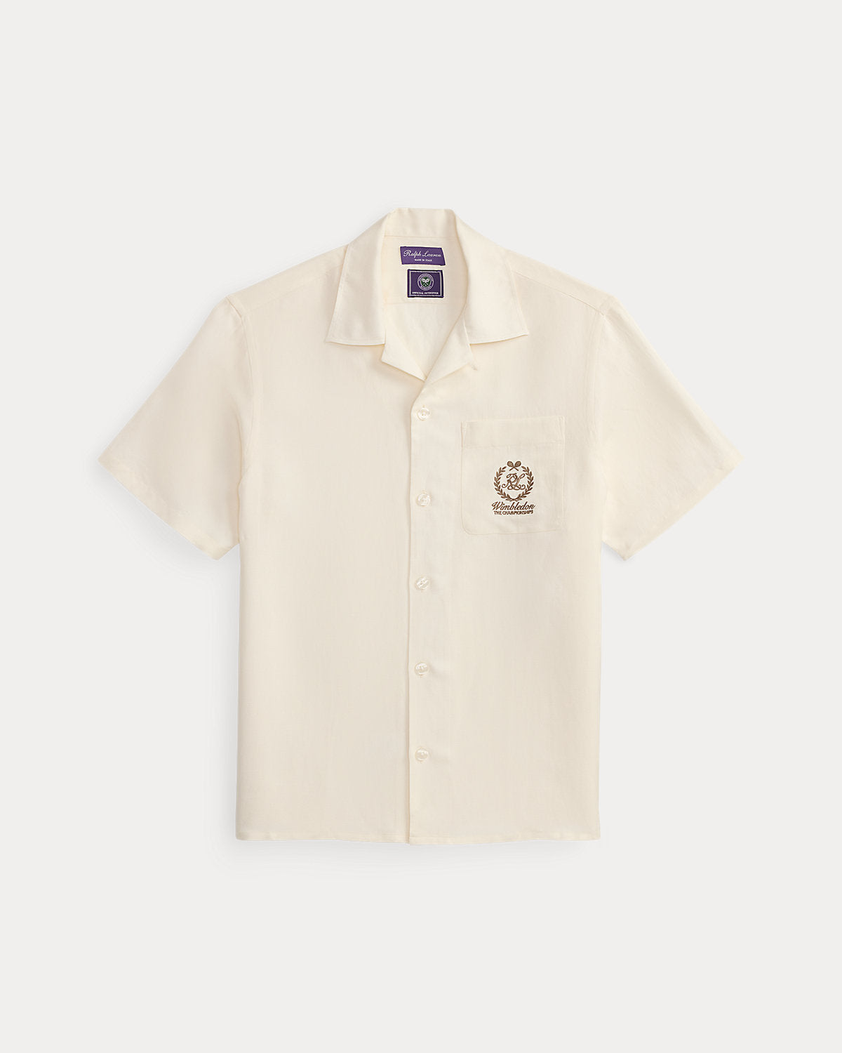 Wimbledon Silk-Linen Camp Shirt