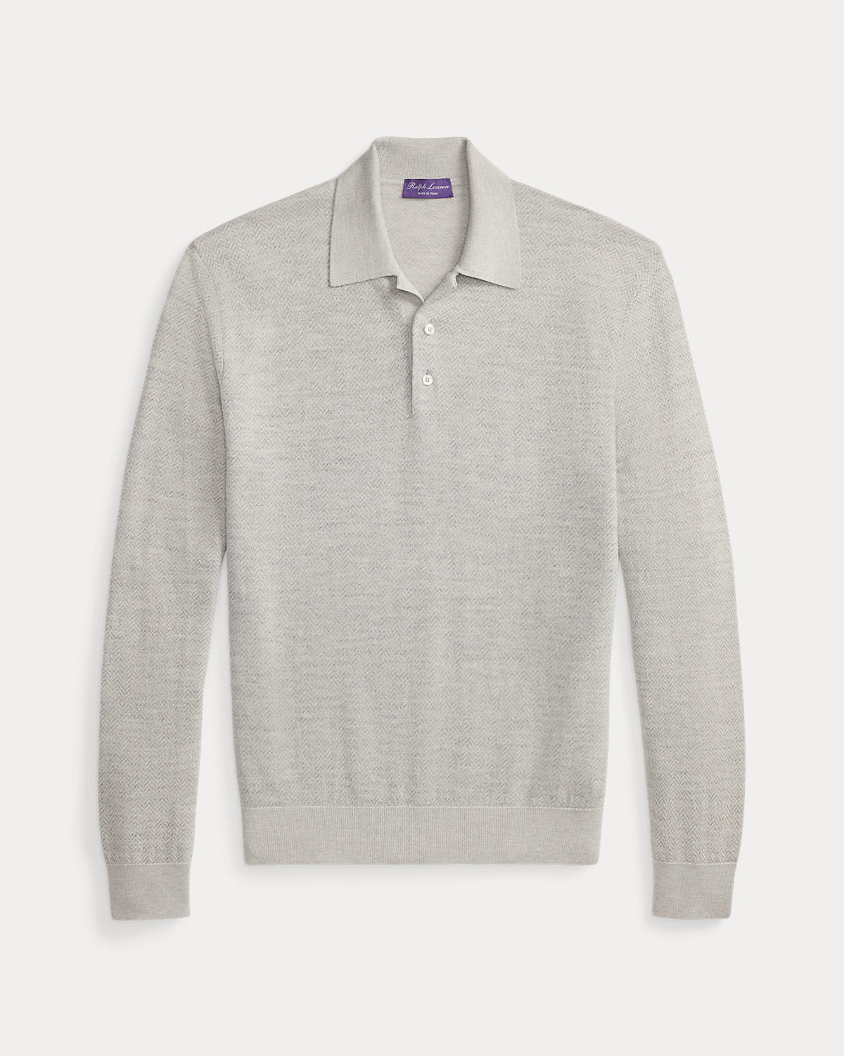 Cashmere-Linen Polo Sweater