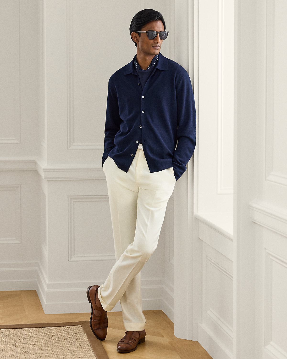 Wool Polo Cardigan