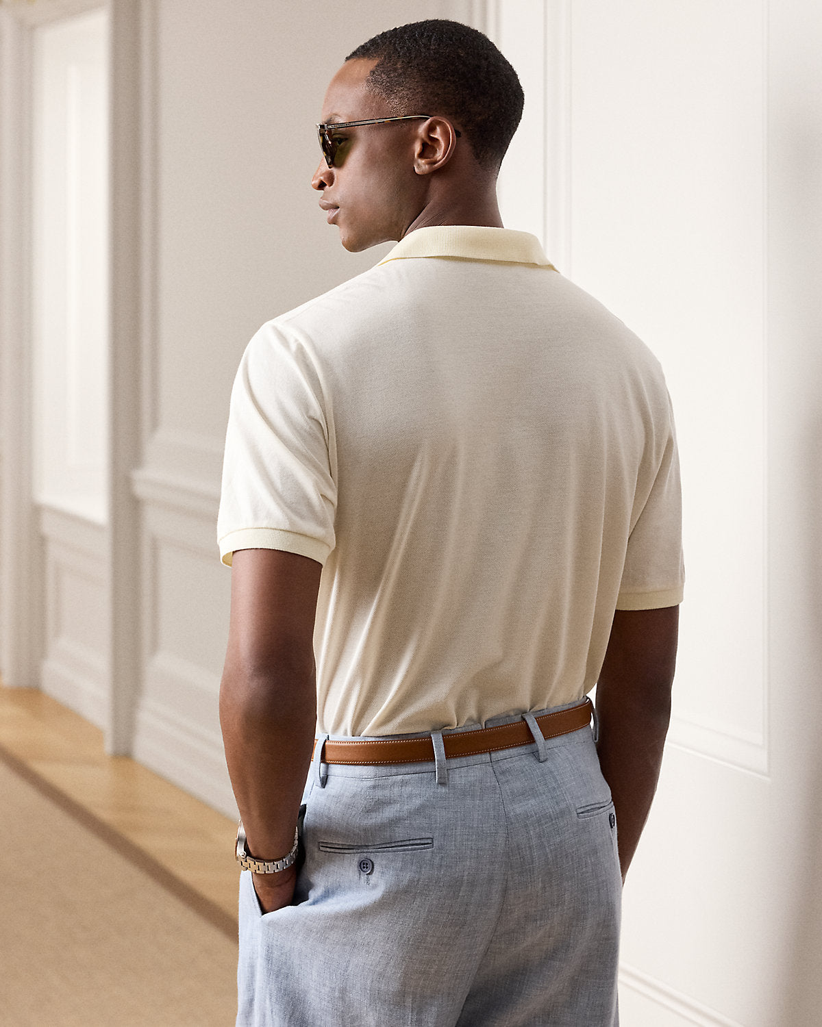Bear Cotton-Cashmere Polo Shirt