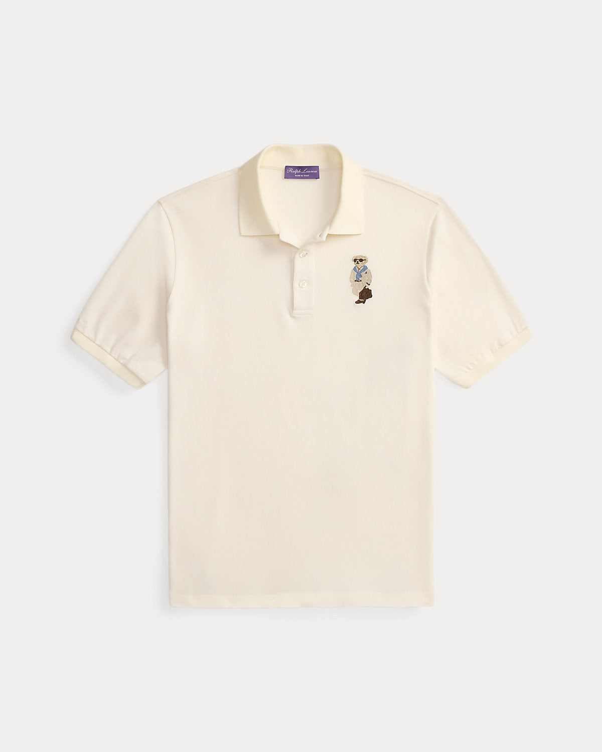 Bear Cotton-Cashmere Polo Shirt