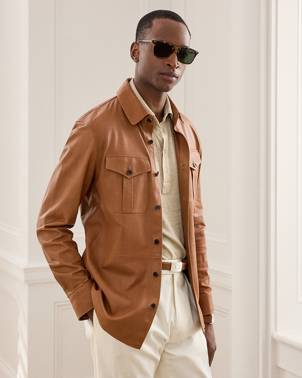 Leather Overshirt