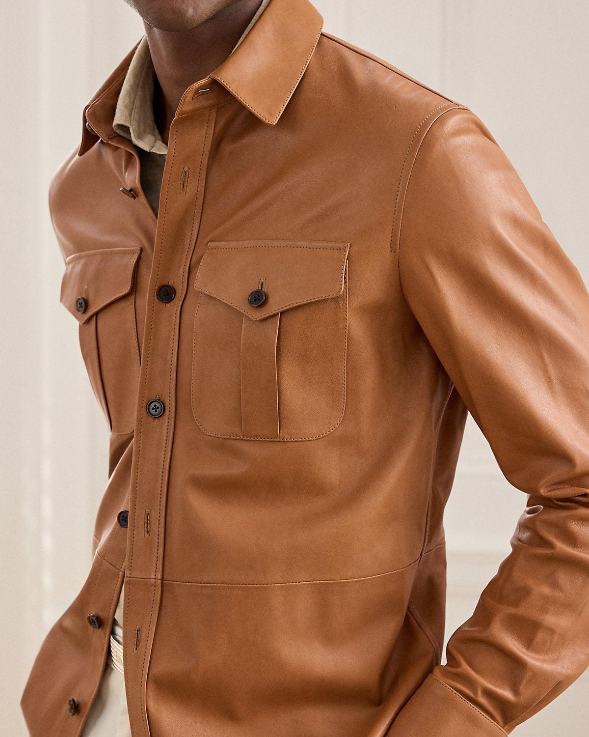 Leather Overshirt