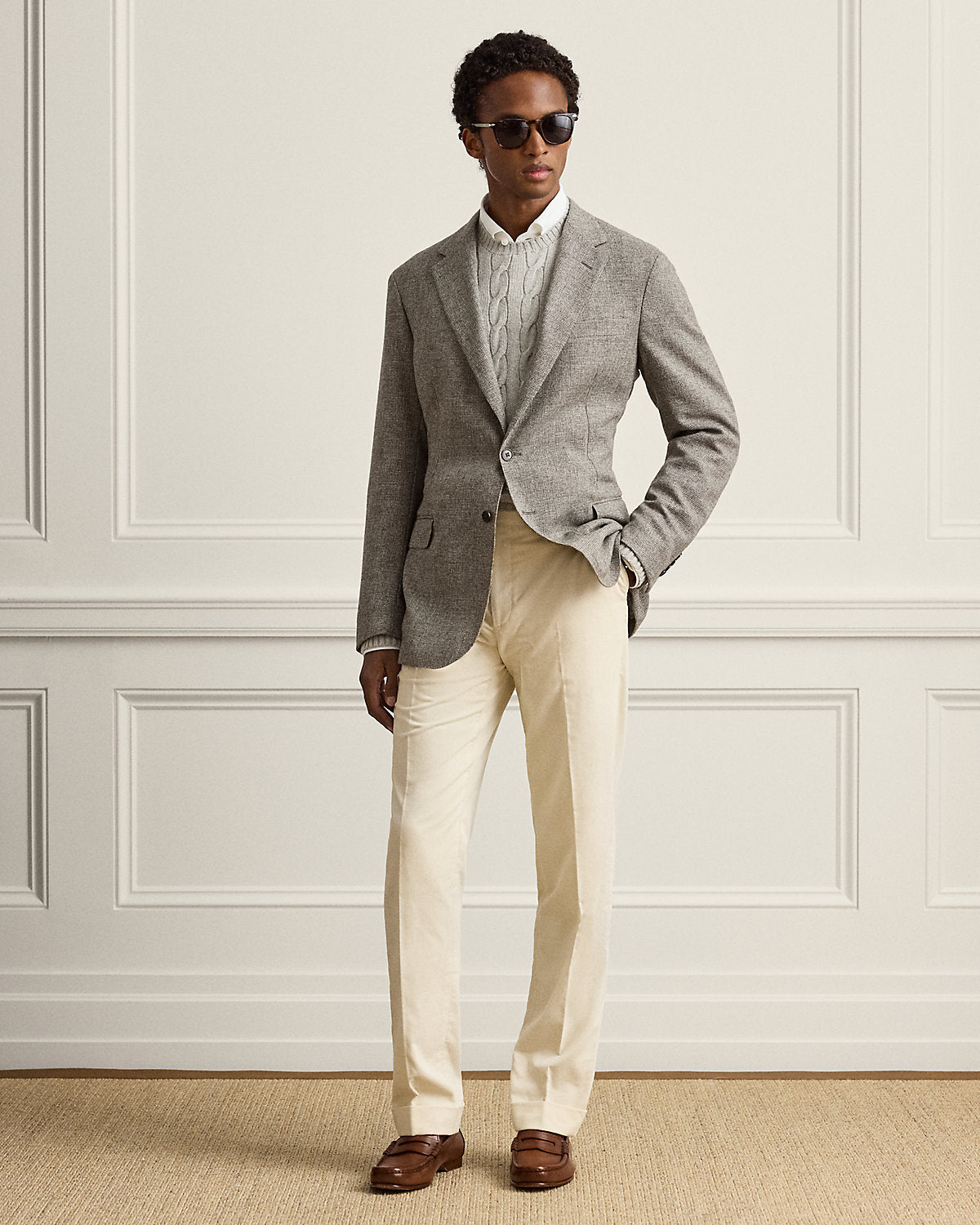 Men's Cable-Knit Cashmere Sweater