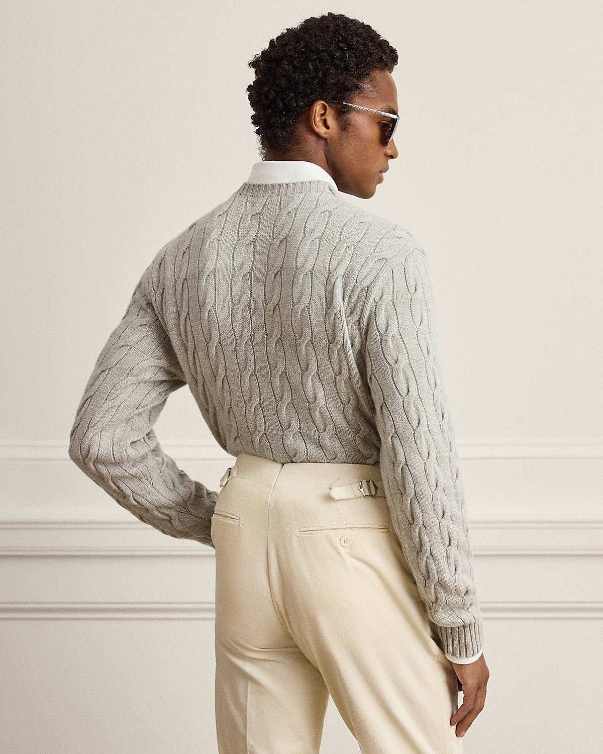 Men's Cable-Knit Cashmere Sweater
