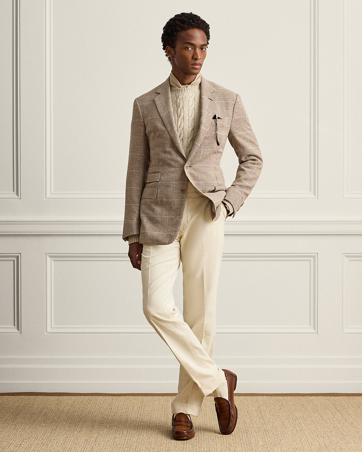 Men's Cable-Knit Cashmere Sweater