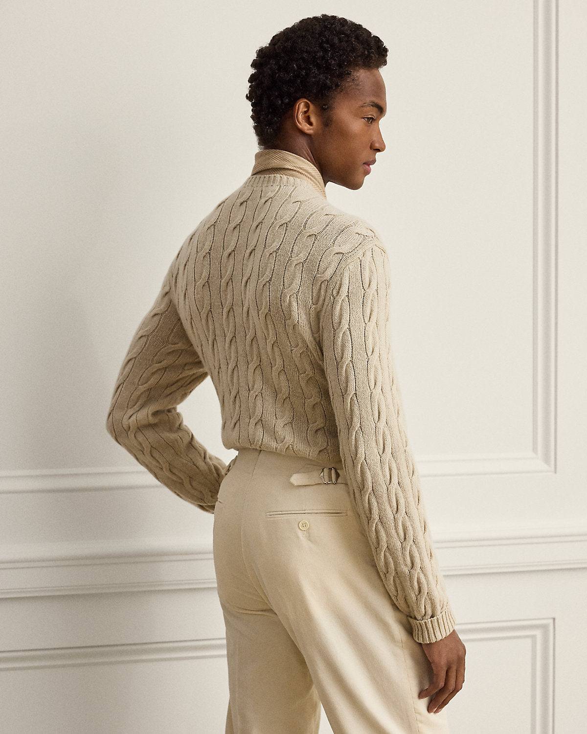 Men's Cable-Knit Cashmere Sweater